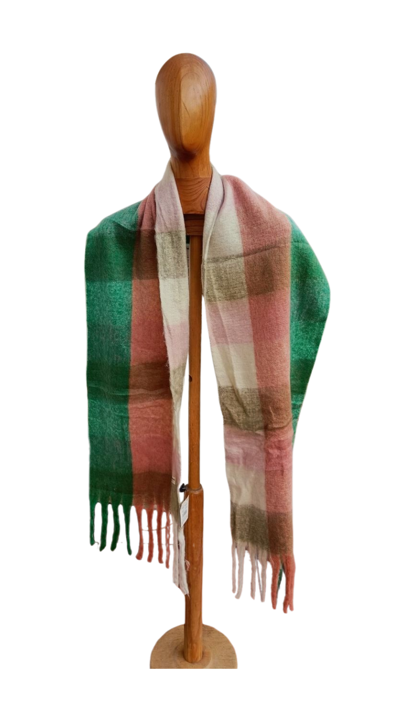 Bufanda Gruesa Cuadros Suaves – Estilo Europeo